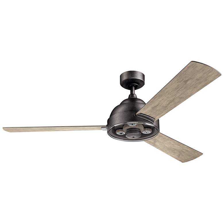 Image 3 60 inch Kichler Pinion Anvil Iron Gears Ceiling Fan with Wall Control