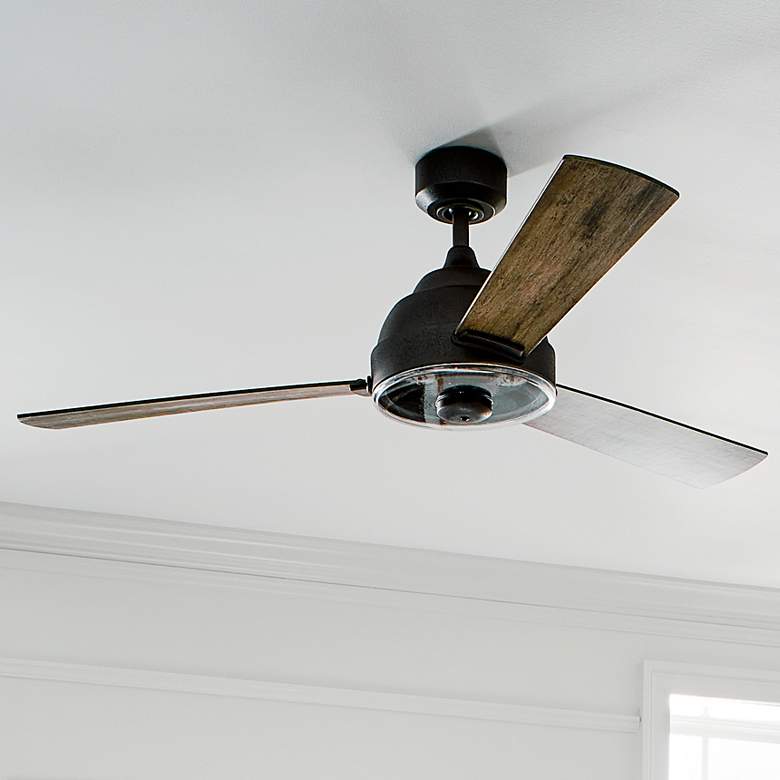 Image 2 60 inch Kichler Pinion Anvil Iron Gears Ceiling Fan with Wall Control
