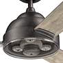 60" Kichler Pinion Anvil Iron Gears Ceiling Fan with Wall Control in scene