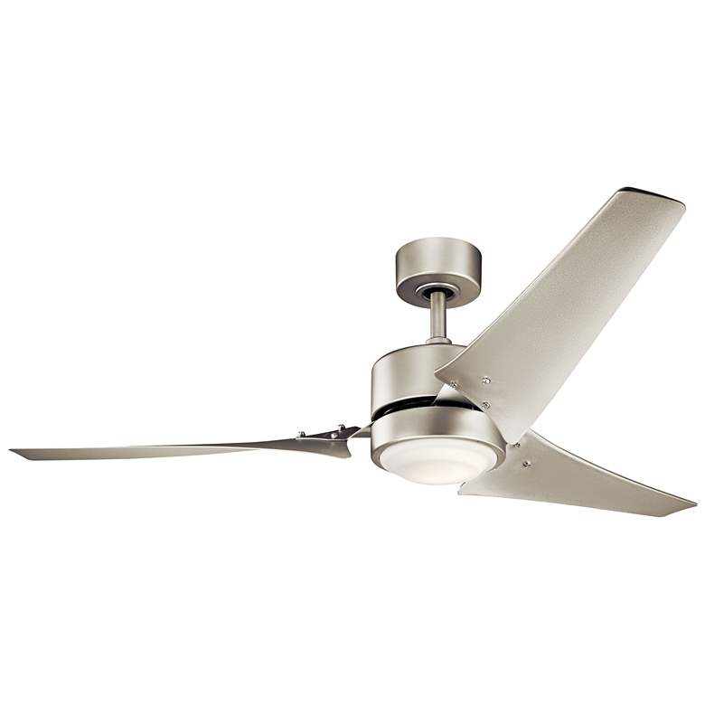 Image 2 60" Kichler Rana Nickel LED Wet Rated Ceiling Fan with Wall Control