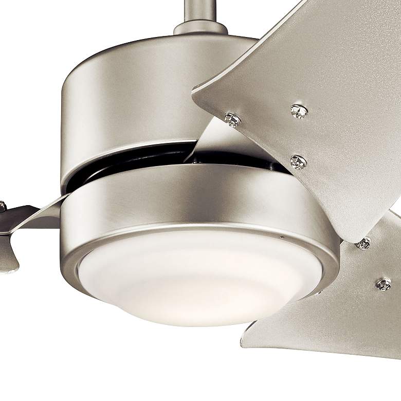 Image 4 60" Kichler Rana Nickel LED Wet Rated Ceiling Fan with Wall Control more views