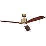 60" Kichler Ridley II Brass Indoor LED Ceiling Fan with Wall Control
