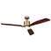 60" Kichler Ridley II Brass Indoor LED Ceiling Fan with Wall Control