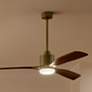 2_60" Kichler Ridley II Brass Indoor LED Ceiling Fan with Wall Control