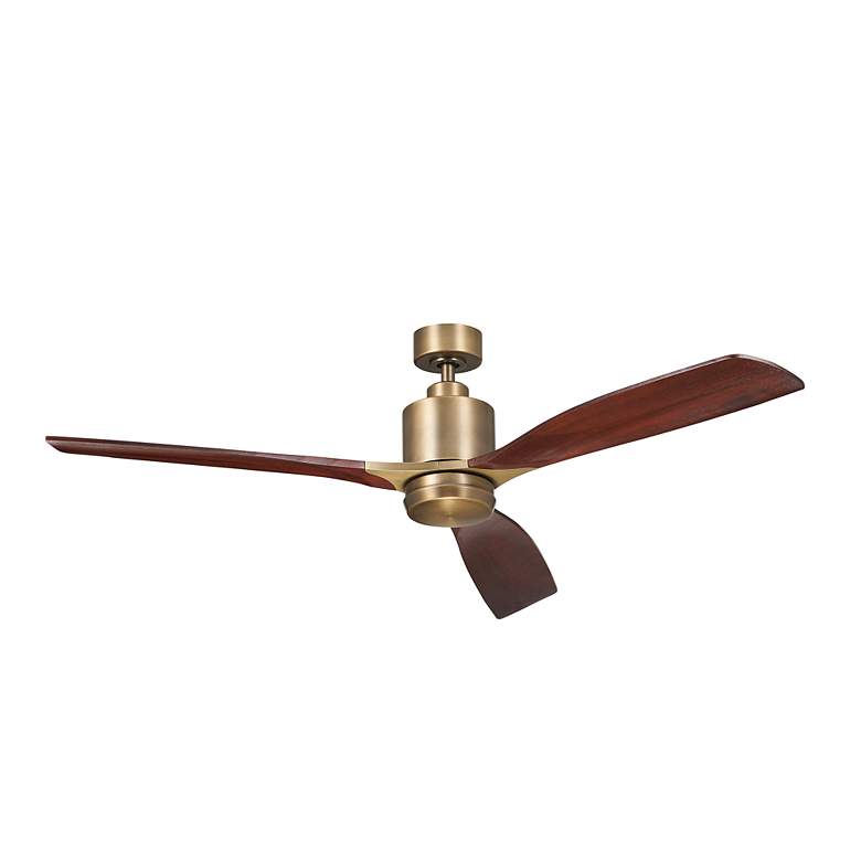 Image 4 60" Kichler Ridley II Brass Indoor LED Ceiling Fan with Wall Control more views