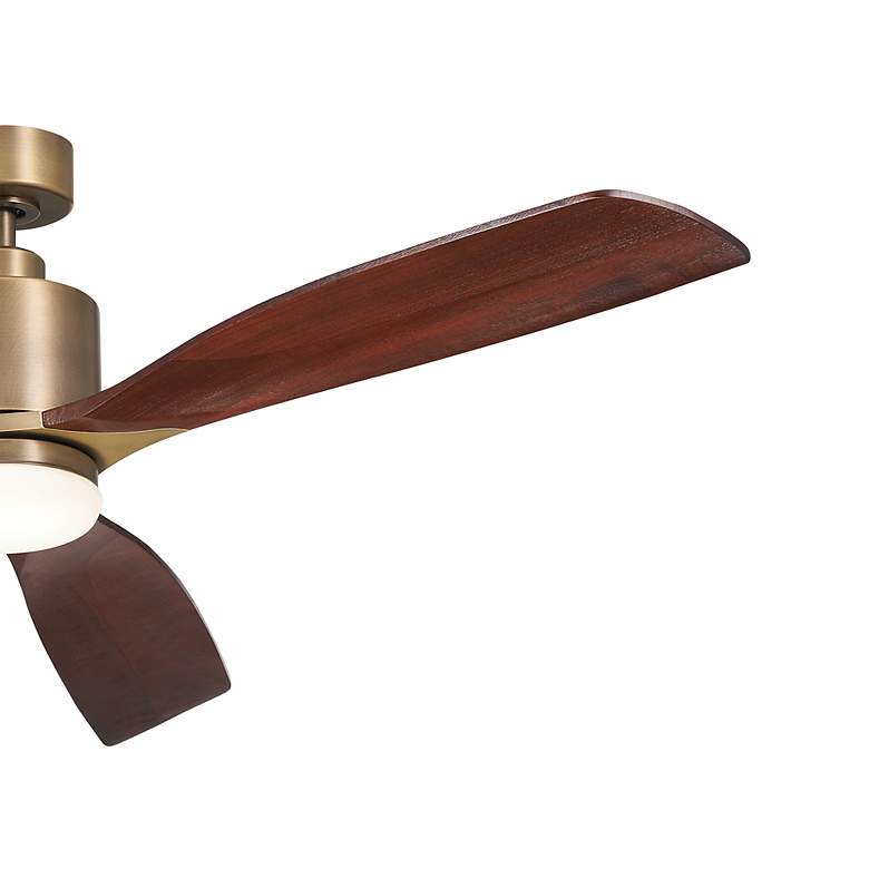 Image 7 60" Kichler Ridley II Brass Indoor LED Ceiling Fan with Wall Control more views