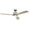 60" Kichler Ridley II Pewter Indoor LED Ceiling Fan with Wall Control