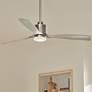 60" Kichler Ridley II Pewter Indoor LED Ceiling Fan with Wall Control