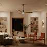 60" Kichler Ridley II Steel Indoor LED Ceiling Fan with Wall Control in scene