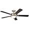 60" Kichler Rise Brushed Nickel LED Indoor Ceiling Fan with Wall Unit