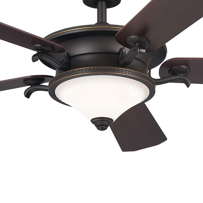 Image 2 60" Kichler Rise Olde Bronze LED Indoor Ceiling Fan with Wall Control more views
