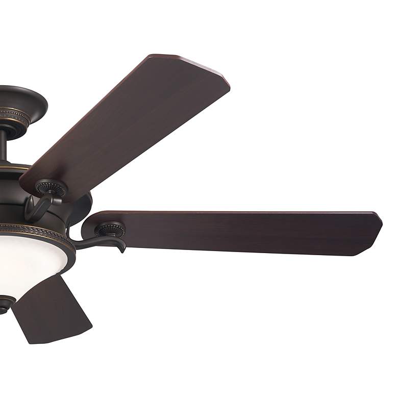 Image 3 60" Kichler Rise Olde Bronze LED Indoor Ceiling Fan with Wall Control more views