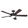 4_60" Kichler Rise Olde Bronze LED Indoor Ceiling Fan with Wall Control more views