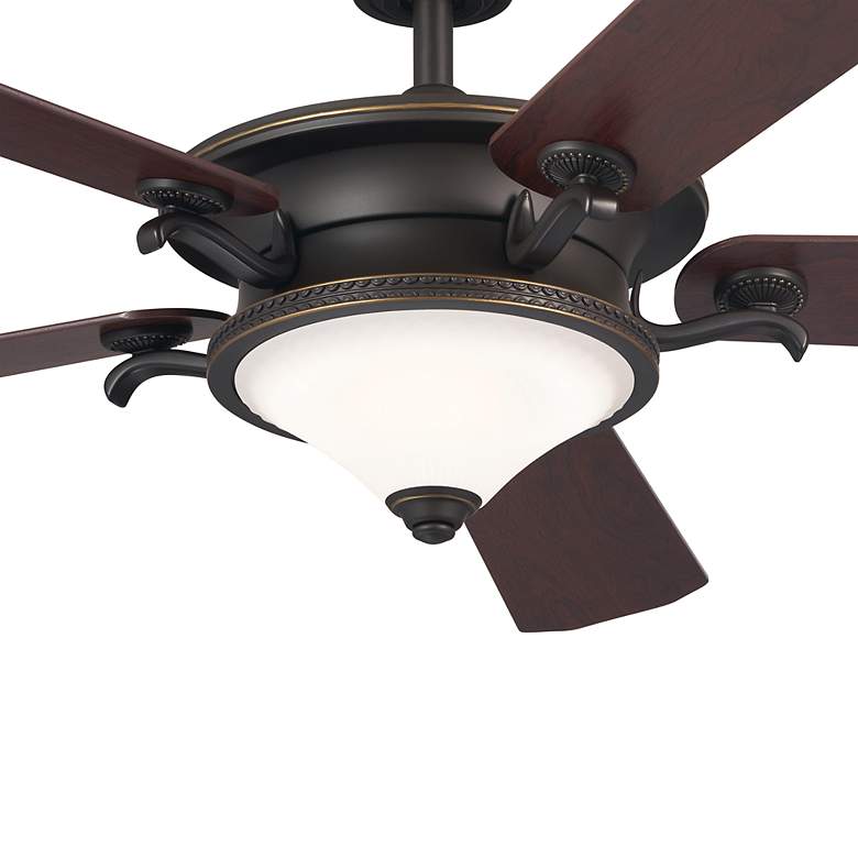 Image 5 60" Kichler Rise Olde Bronze LED Indoor Ceiling Fan with Wall Control more views