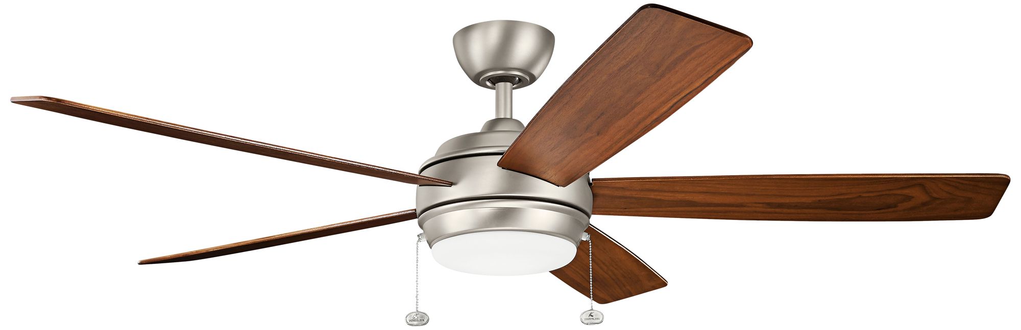 60" Kichler Starkk Brushed Nickel LED Ceiling Fan with Pull Chain