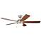 60" Kichler Starkk Brushed Nickel LED Ceiling Fan with Pull Chain