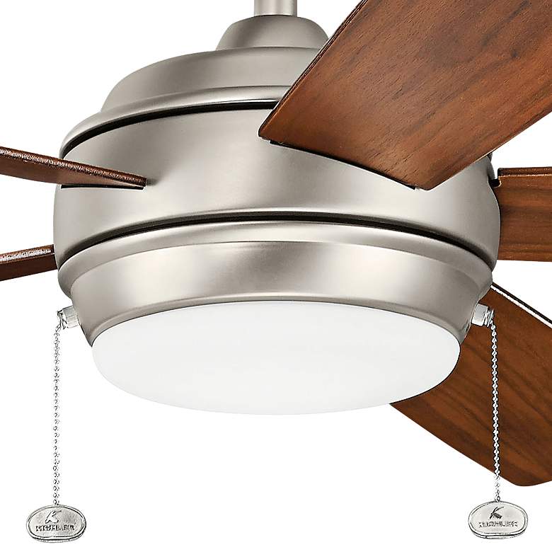 Image 3 60" Kichler Starkk Brushed Nickel LED Ceiling Fan with Pull Chain more views