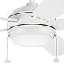 60" Kichler Starkk Matte White LED Ceiling Fan with Pull Chain