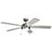 60" Kichler Starkk Polished Nickel LED Ceiling Fan with Pull Chain