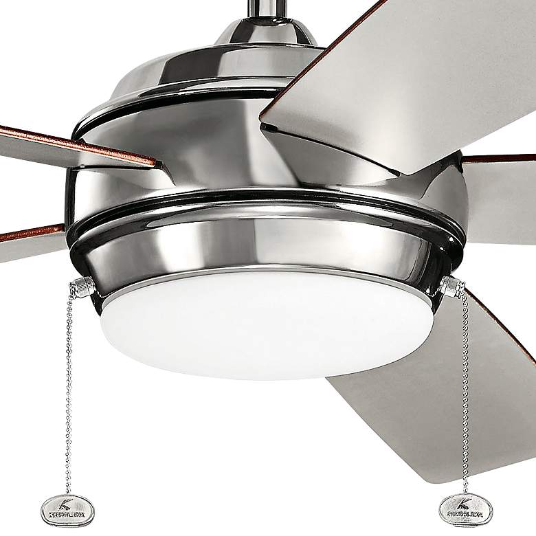 Image 3 60 inch Kichler Starkk Polished Nickel LED Ceiling Fan with Pull Chain more views