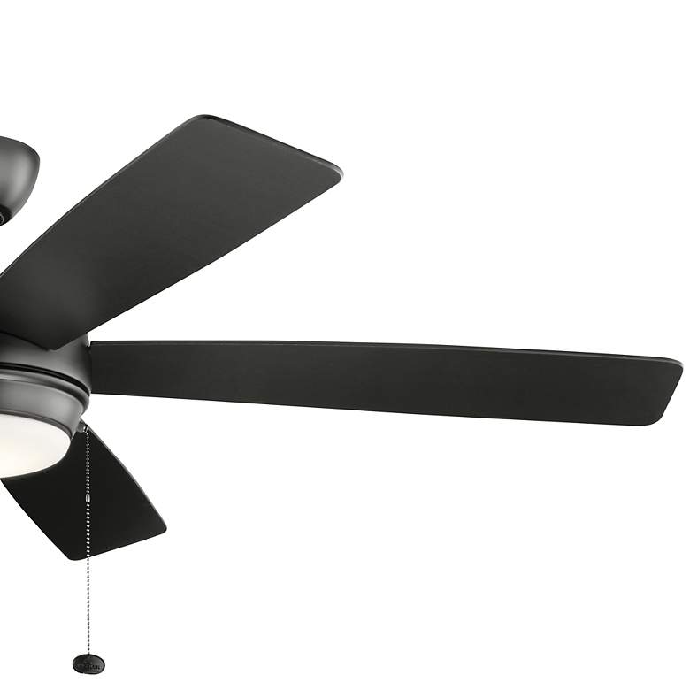 Image 2 60" Kichler Starkk Satin Black LED Ceiling Fan with Pull Chain more views