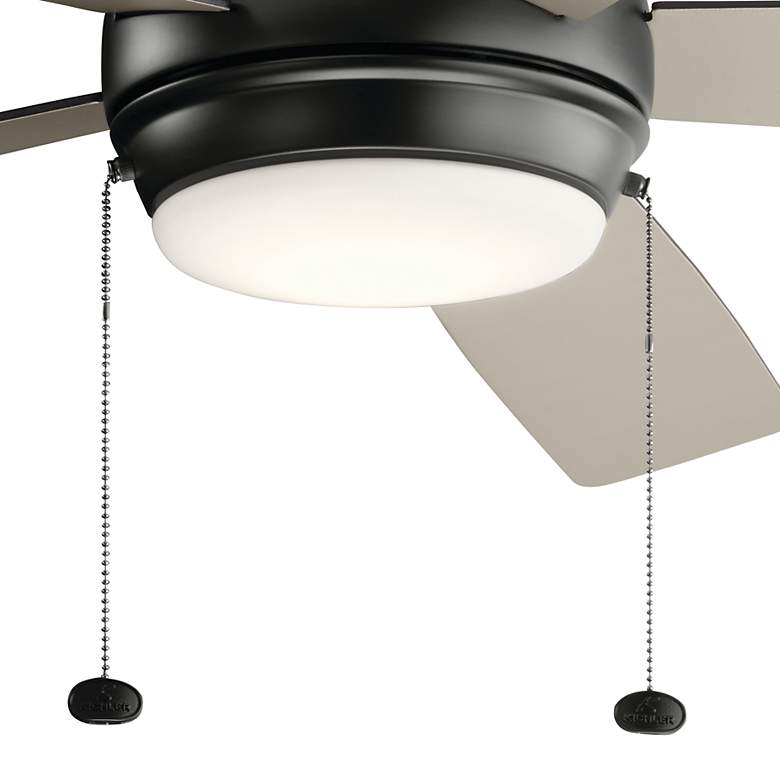 Image 5 60" Kichler Starkk Satin Black LED Ceiling Fan with Pull Chain more views