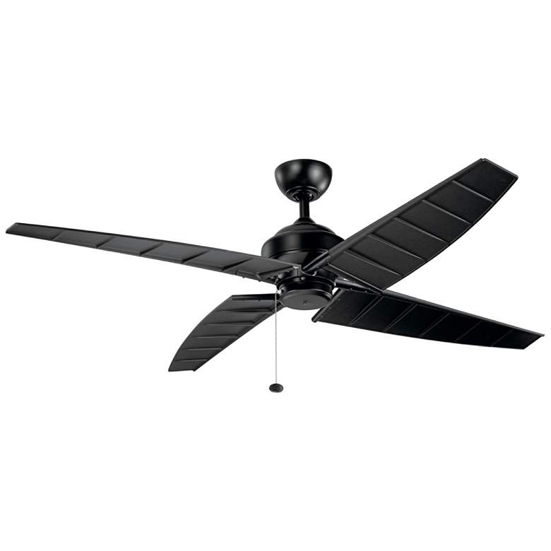 Image 2 60 inch Kichler Surrey Climates Black Wet Rated Pull Chain Ceiling Fan