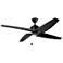 60" Kichler Surrey Climates Black Wet Rated Pull Chain Ceiling Fan