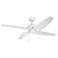 60" Kichler Surrey Climates Matte White Ceiling Fan with Pull Chain