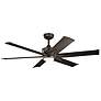 60" Kichler Szeplo II Bronze Wet LED Ceiling Fan with Wall Control