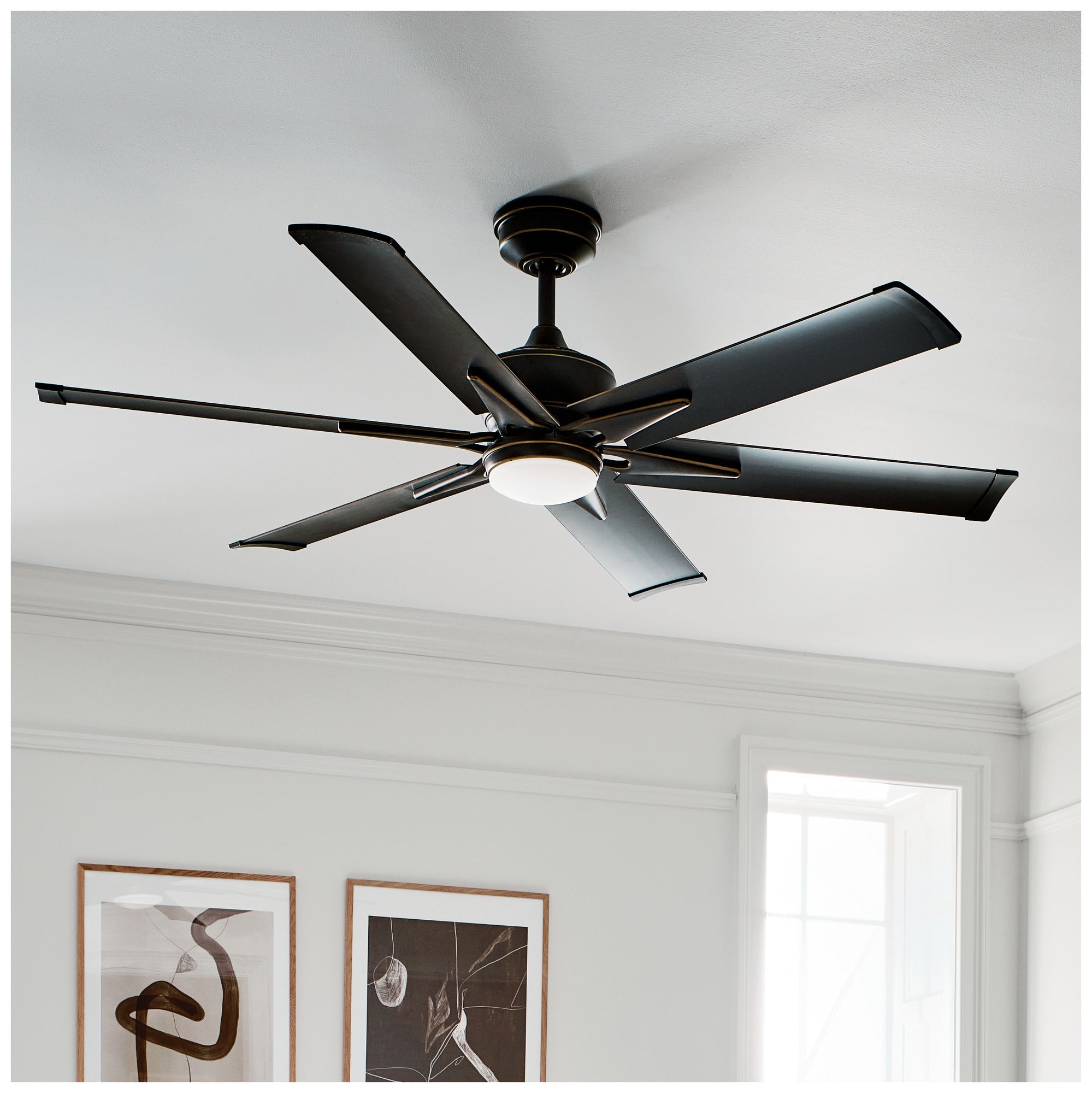 Image 3 60" Kichler Szeplo II Bronze Wet LED Ceiling Fan with Wall Control more views