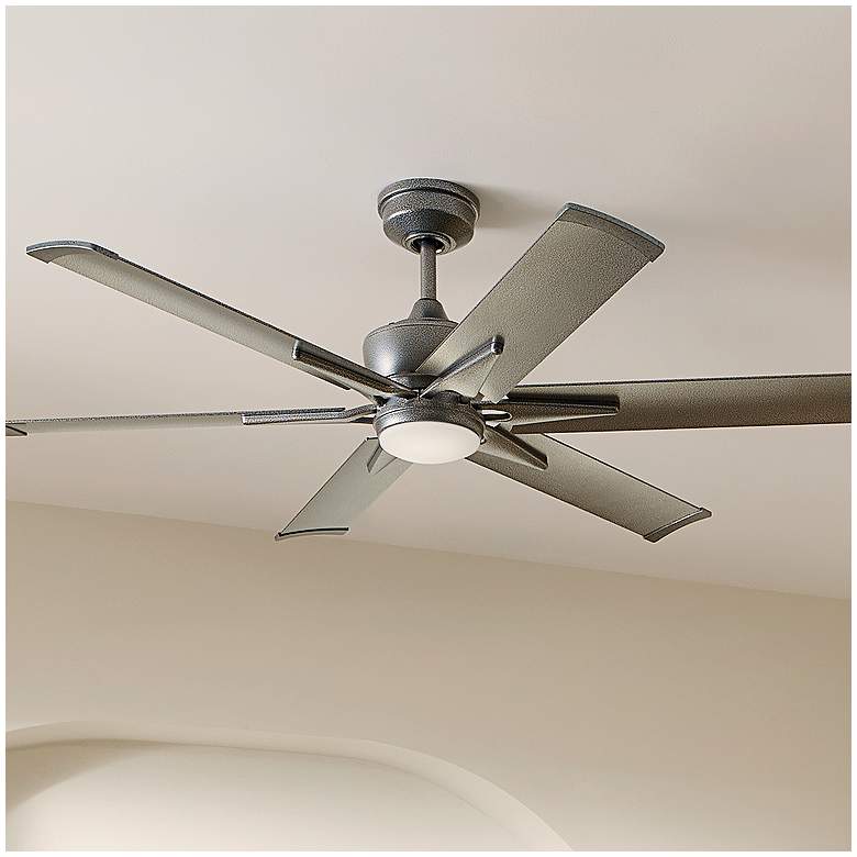 Image 2 60 inch Kichler Szeplo II Steel Wet Rated LED Fan with Wall Control
