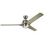 60" Kichler Zeus Nickel and Silver LED Ceiling Fan with Wall Control