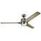 60" Kichler Zeus Nickel and Silver LED Ceiling Fan with Wall Control