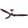 60" Linberg Eco Brushed Steel - Coffee LED Ceiling Fan