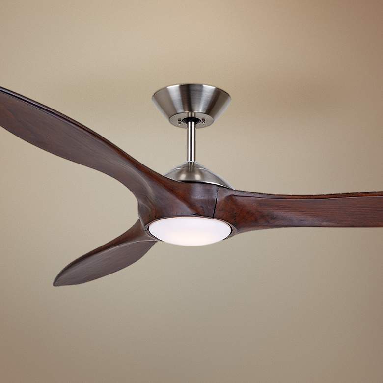 Image 1 60 inch Linberg Eco Brushed Steel - Coffee LED Ceiling Fan