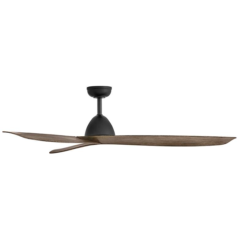 Image 4 60" Liv Matte Black Smart Ceiling Fan with Driftwood Blades more views