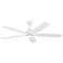 60" Lowden Matte White LED Smart Ceiling Fan