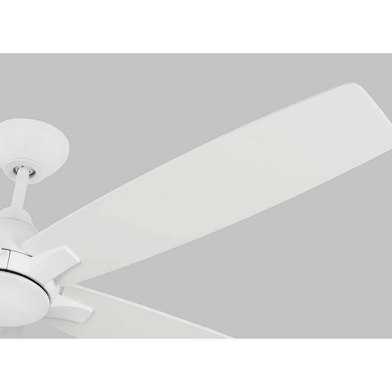 Image 3 60" Lowden Matte White LED Smart Ceiling Fan more views