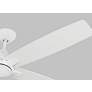 3_60" Lowden Matte White LED Smart Ceiling Fan more views