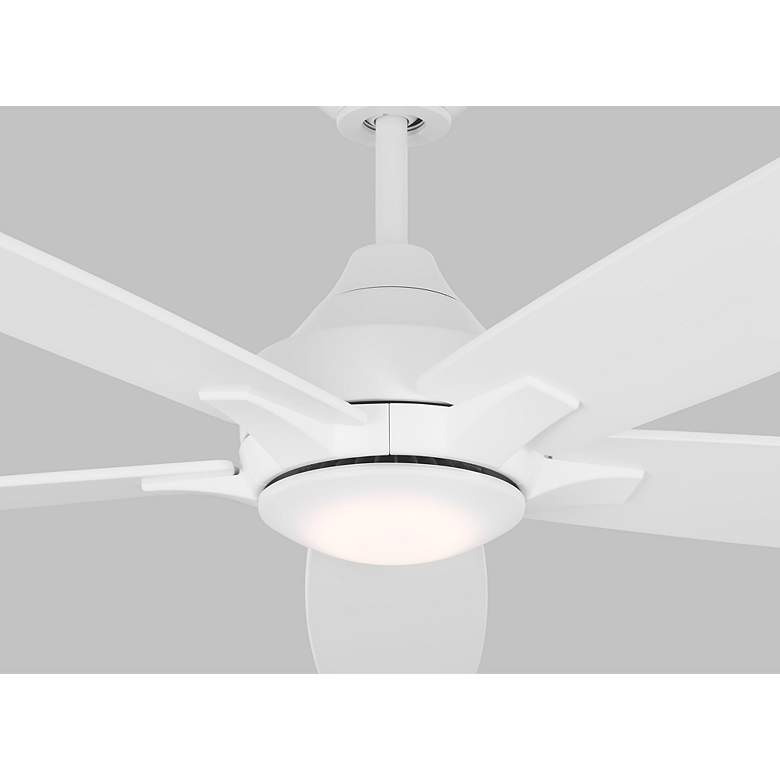 Image 4 60" Lowden Matte White LED Smart Ceiling Fan more views
