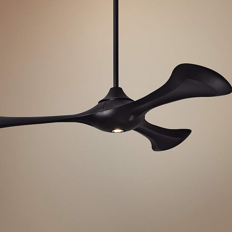 Image 1 60" Matthews Bubble Black Ceiling Fan with LED Light
