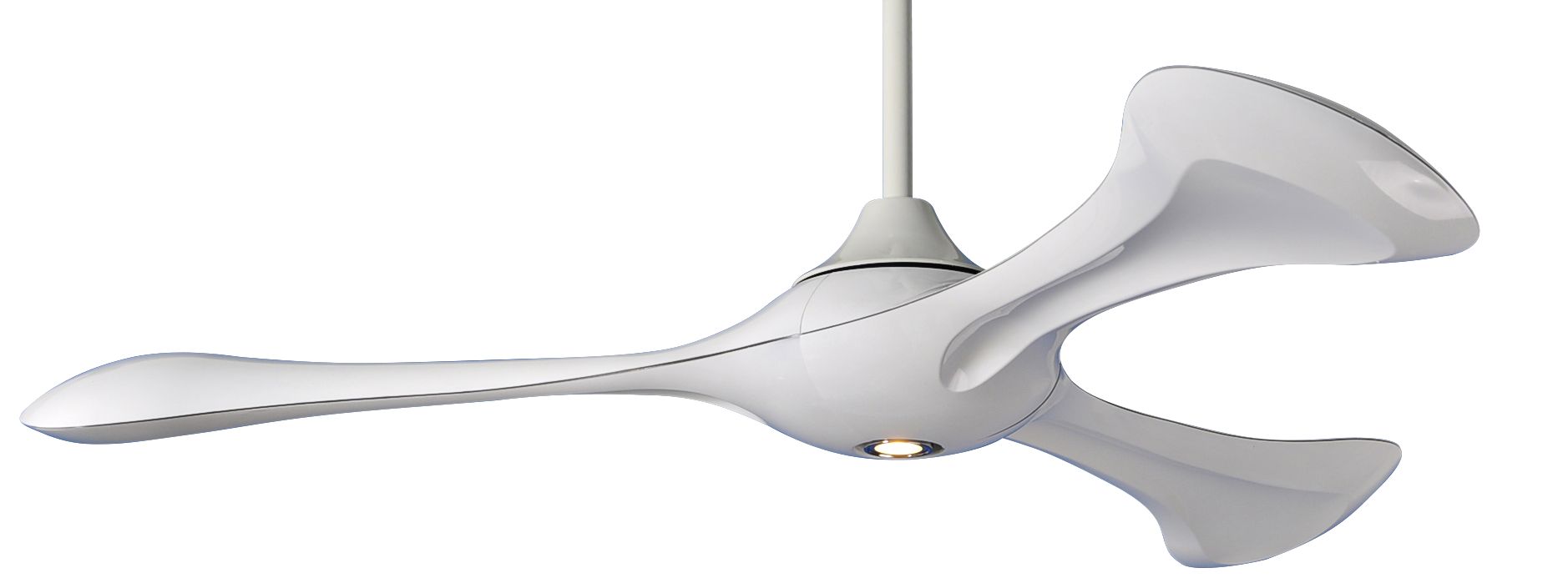 60" Matthews Bubble White Ceiling Fan with LED Light