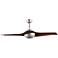 60" Matthews C-IV Walnut - Nickel LED Ceiling Fan
