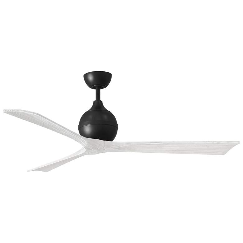 Image 1 60" Matthews Irene 3 Matte Black and Matte White Remote Ceiling Fan