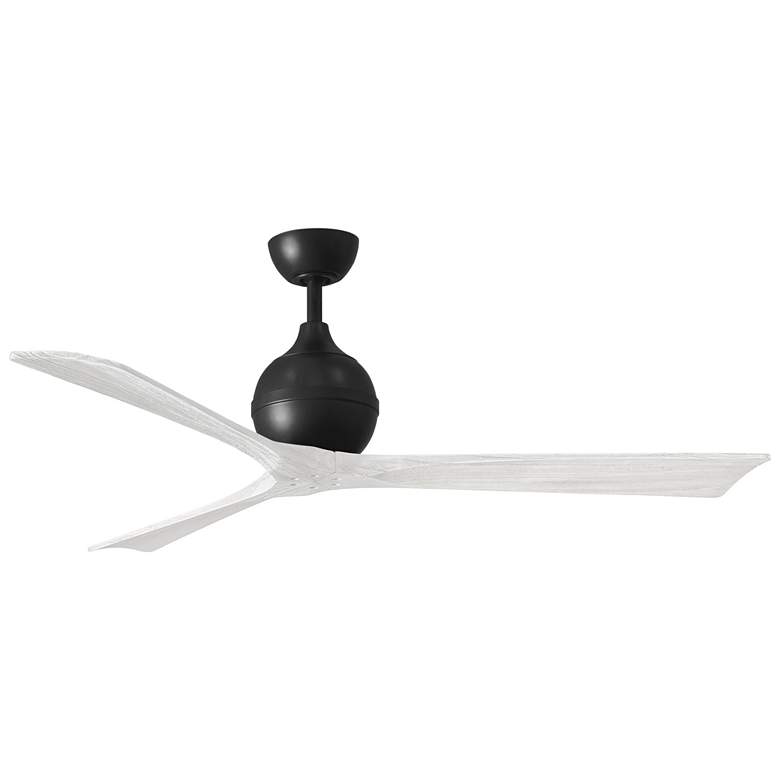 Image 1 60 inch Matthews Irene 3 Matte Black and Matte White Remote Ceiling Fan