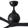 2_60" Matthews Irene 3 Matte Black Remote Ceiling Fan more views