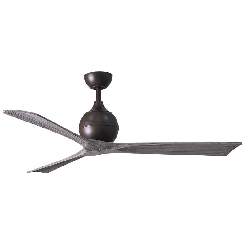 Image 1 60" Matthews Irene 3 Textured Bronze and Barnwood Remote Ceiling Fan