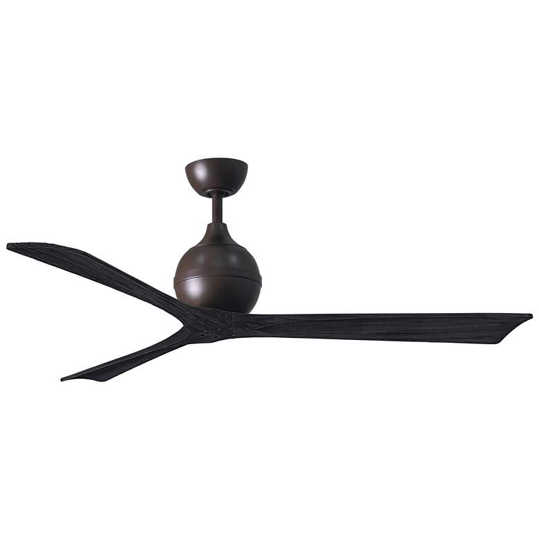 Image 1 60" Matthews Irene 3 Textured Bronze and Black Remote Ceiling Fan
