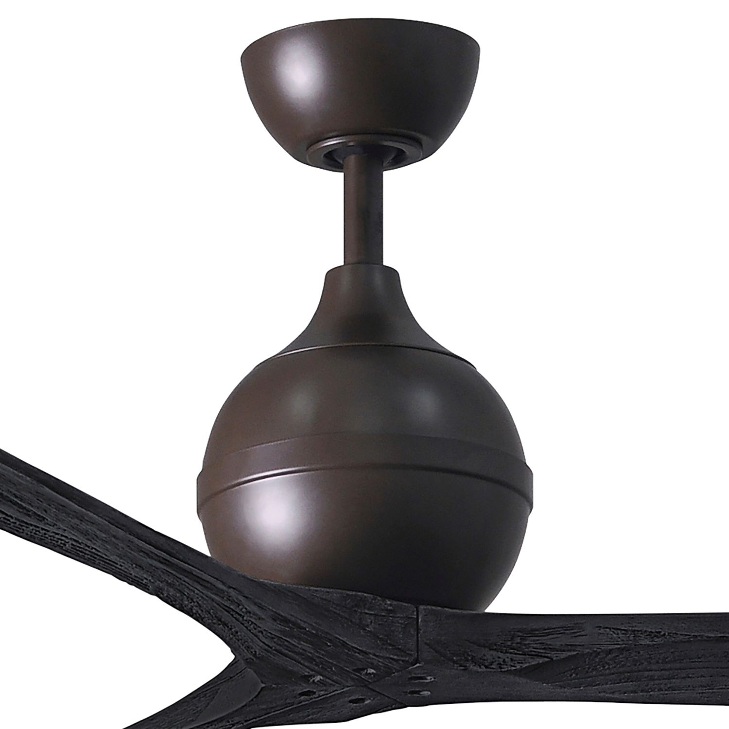 Image 2 60" Matthews Irene 3 Textured Bronze and Black Remote Ceiling Fan more views